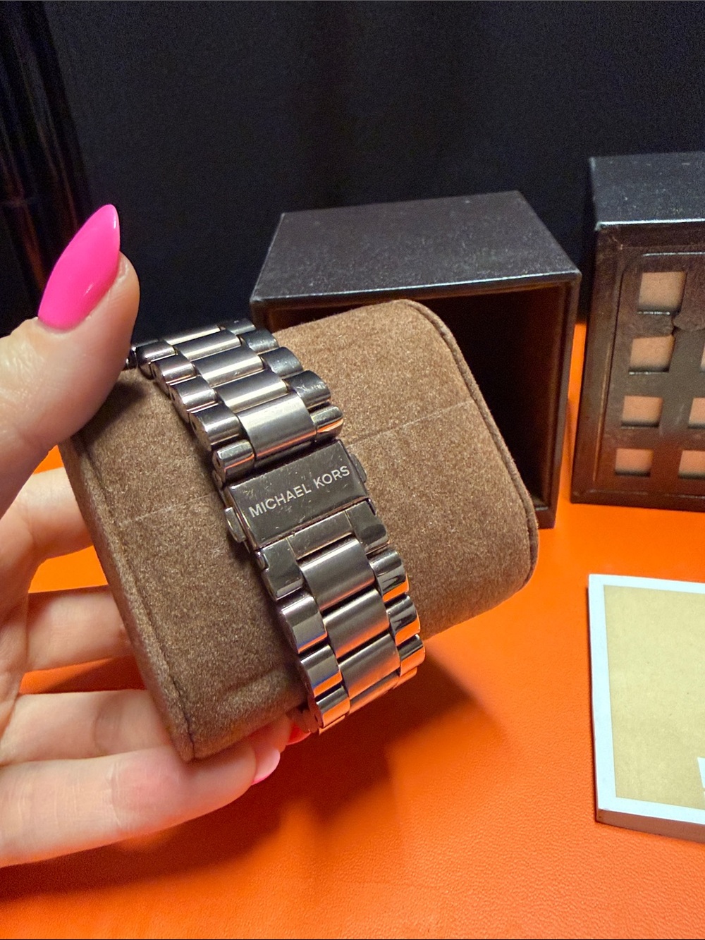 Michael Kors Rose Gold-Tone Chronograph Bracelet Watch - Picture 5 of 8